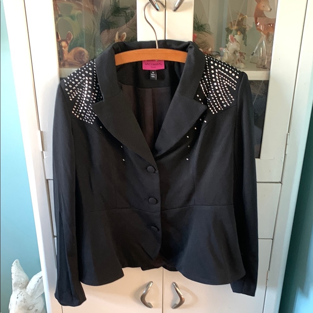 Antthony Studio sz M blazer bling euc
